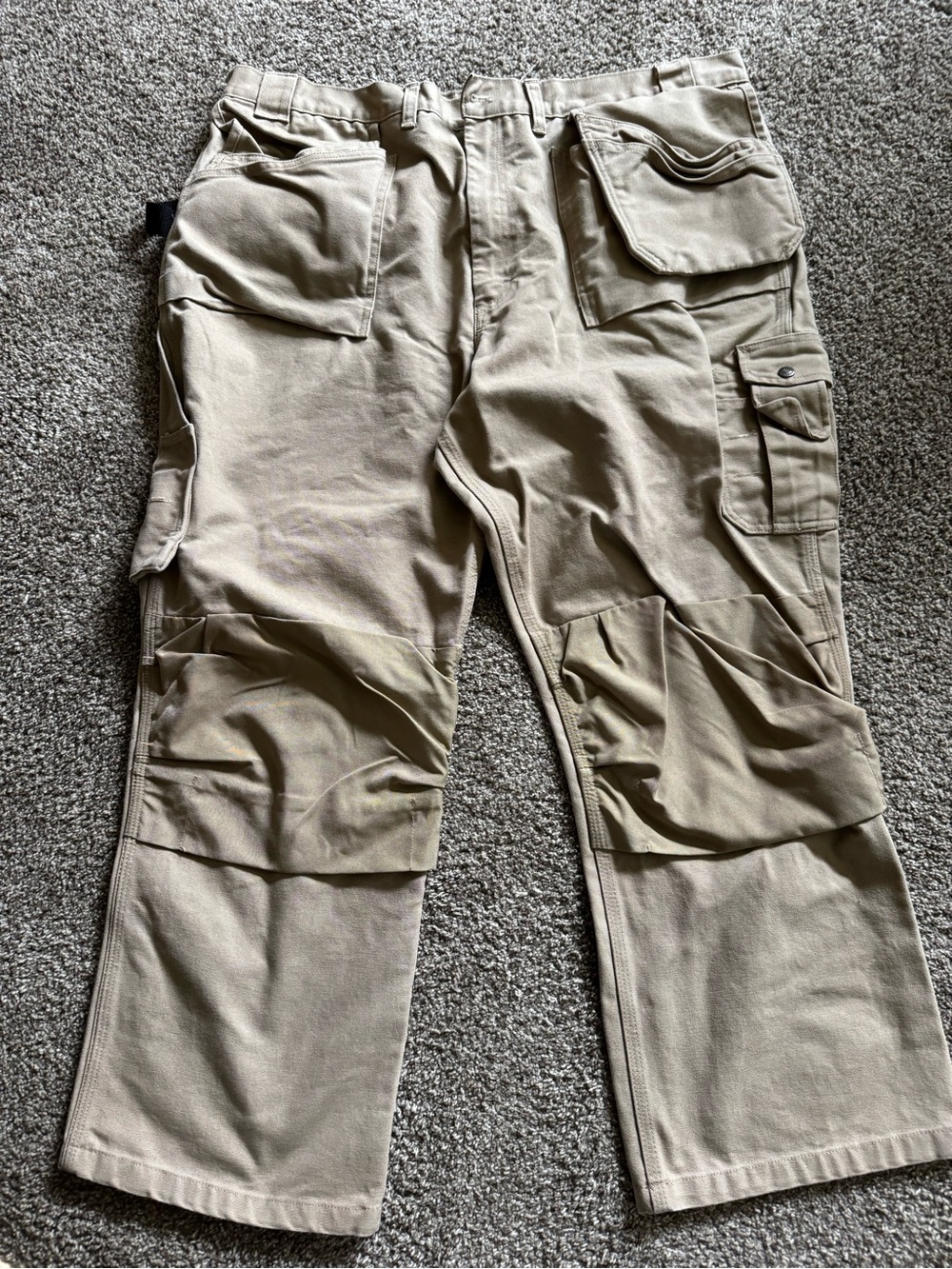 Men's Cargo Utility Pants in Khaki - Durable Multi-Pocket Style